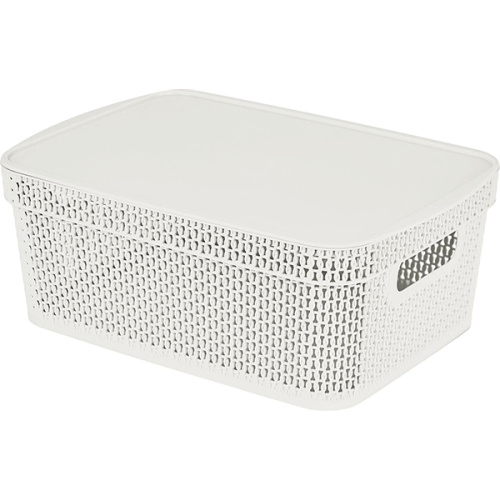 AJUR корзина д/хранения с ручками цв.белое облако 11л KL411410048